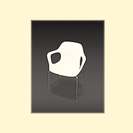  VITRA HL Armed Sude Chair  - Special edition Snow white