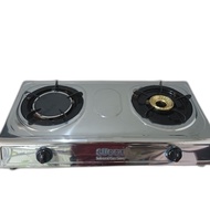 Kompor Gas 2 Tungku Mix Bara SUGGO SG-201 Stainless