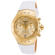 TechnoMarine Eva Longaria with Leather Calfskin Strap and Gold Dial TM-416034