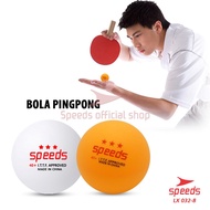 SPEEDS BOLA PINGPONG BOLA TENIS MEJA PING PONG BALL ALAT OLAHRAGA TENIS MEJA BINTANG 3 IMPORT ORIGINAL SPEEDS 032-8-PUTIH ORANGE