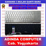 Asus Vivobook 15 X1502 A1502 A1502z A1502za B1502 D1502 D1503 E1504 F1502 Keyboard - Silver Backligh