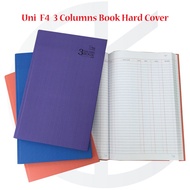 Uni Paper 3 Columns F4 Foolscap Hard Cover Book