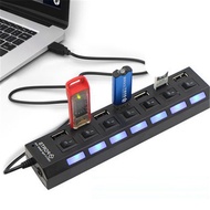 HUB USB 7 Port Plug Cable 7 USB HUB 7 Port Switch USB HUB 7 Port Switch USB 2.0 High Speed ON OFF US