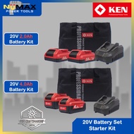 Ken Battery Starter Kit ( 12V 2.0Ah / 20V 2.0Ah 4.0Ah ) Battery Set