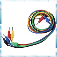 [W F S B] 5PCS Stackable Banana to Banana Plug Test Leads Soft Electrical Test Cable Wire 3.3Ft/1M f