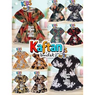 Kaftan budak baju kelawar kanak-kanak perempuan batik 4y-7y