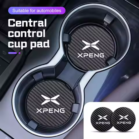 Car Interior Leather Coaster Pad Water Cup Mat Accessories Mat For Xpeng g6 Xiaopeng P7 G6 G3 G3i G9
