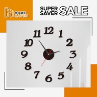 HOME HAVEN Diy Wall Clock 3D Decoration Sticker Home Office Decor Modern Design