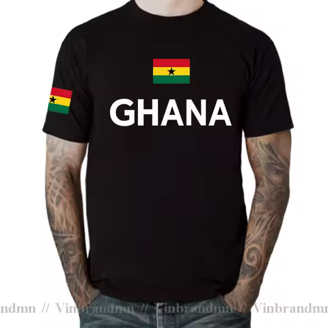 Republic of Ghana Ghanaian Men T shirts New Fashion Jersey Nation Team 100% Cotton T-shirt Clothing 