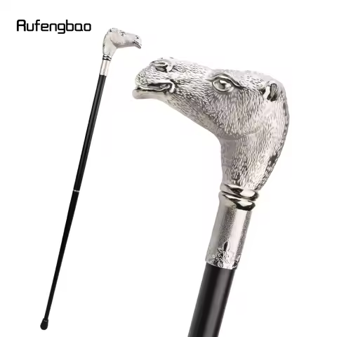 Silver Camel Head Walking Cane Fashion Walking Stick Gentleman Luxury Crosier Knob Walking Stick 93c