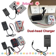 FUTUREE Lithium Battery Charger, Overload Protection Universal Dual-head Charger, 18/21V/24V Lithium