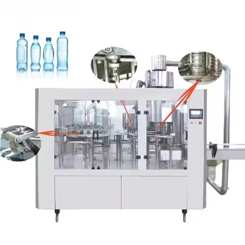 Custom 3 in 1 Easy-to-Operate PET Bottle Water Filling Machine Pure Water & Soda Water with PLC Comp