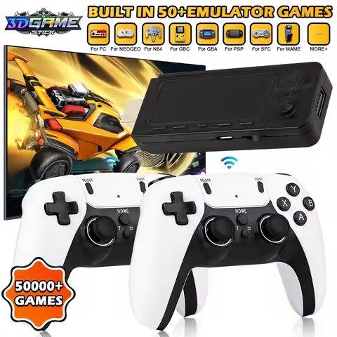NEW 256G 50000+ Game X9 PRO Game Stick 4KHD Video Game Console 2.4G Double Wireless Controller 50+ S