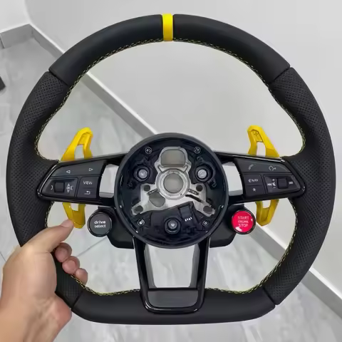 White Customized With Start and Stop Buttons Steering Wheel for B9 A3 A4 A5 S4 RS5 S3 A6 A7 A8 Q5 Q7
