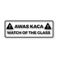 TRANSPARENT STICKER BEWARE OF GLASS | GLASS BEWARE STICKERS