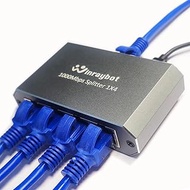 WinRaybot Ethernet Splitter, ethernet hub 4 Port gigabit,Ethernet Splitter 1 to 4,Network hub,Intern