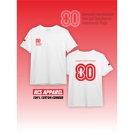 RI 80th Anniversary T-shirt OFFICIAL LOGO celebrates indonesia's 80th anniversary t-shirt oremium kc