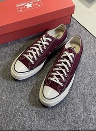 🎉全新有盒Converse 1970s chuck classic low top 休閒百搭 低幫 帆布鞋 男女同款 酒紅色