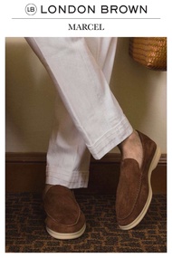 LONDON BROWN - MARCEL รองเท้าหนังแบบสวมทรง MOCCASIN หนังแพะ