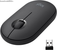 Logitech Pebble M350ไร้สายบลูทูธหรือ USB เงียบMouse Komputer บางกับคลิกเงียบสำหรับแล็ปท็อปโน๊ตบุ๊คพี