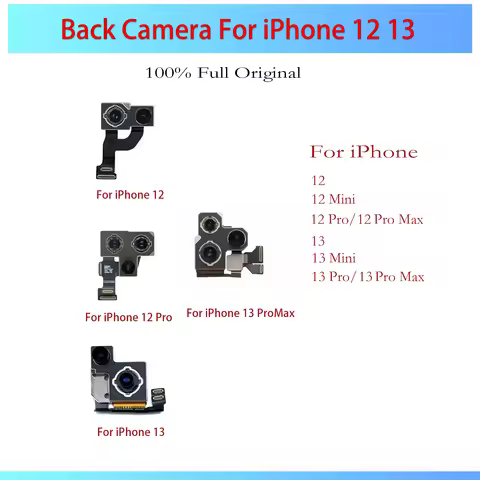 Tested Back Camera Full Original For iPhone 12 13 Pro Max Rear Camera For iPhone 12/13Mini Rear Main