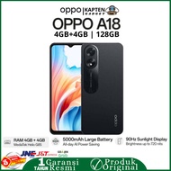 hp oppo a18 | a38 4/128gb ram upto 16gb 100% baru ori garansi resmi - a18 4/128 black bonus max