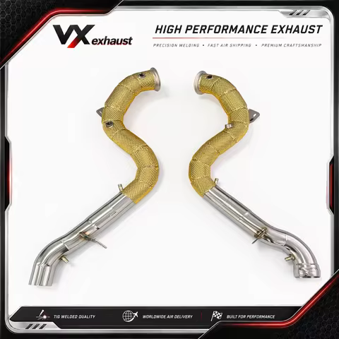 VX for AMG GLC63 / GLC63 S 4.0T Performance Stainless Steel Exhaust Downpipe with Heat Shield