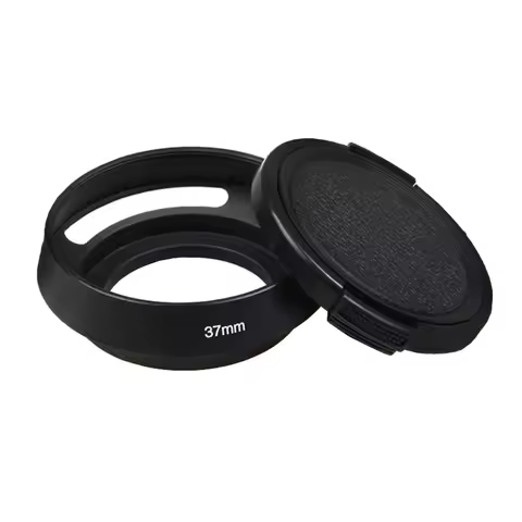 37 39 43 46 49 52mm 37mm to 77mm metal tilted vented Lens Hood Shade + Lens cap for Leica M Contax F