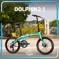 TRINX จักรยานพับได้ เฟรมอลู ล้อ20นิ้ว เกียร์SHIMANO 7สปีด ดิสก์น้ำมัน รุ่น DOLPHIN2.1