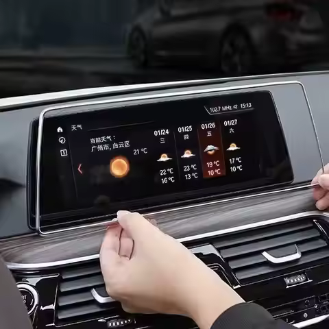 Car Center Console Dashboard Panel GPS Media Navigation Screen Frame Cover Trim For BMW 5 Series G30