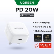 UGREEN 20W USB C Charger Type-C PD 3.0 Fast Wall Charger Adapter Compatible with iPhone 14/13/13Pro/