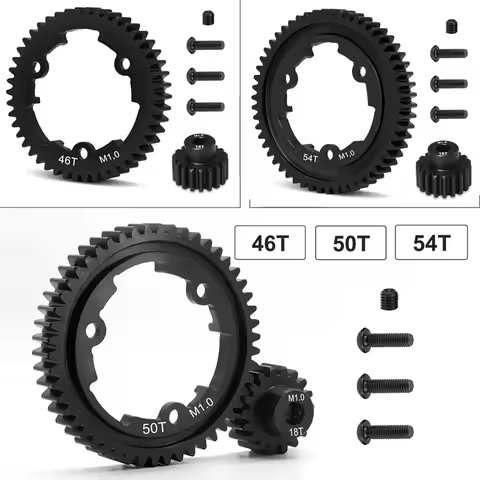 Steel 46T/50T/54T 1 Mod Hardened Spur Gear for Traxxas 1/5 X-Maxx 1/7 XO-1 1/10 Maxx/E-Revo 2.0 VXL 