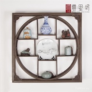 Sayap Ayam Kayu Pepejal Rak Curio Dipasang di Dinding Rak Dinding Rak Curio Gaya Cina Rak Curio Pelb