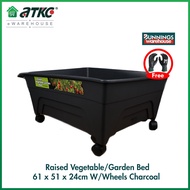 Bunnings Raised Garden Bed #0117520 61 x 51 x 24cm W/Roda Arang