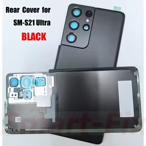 (O-E-M)Glass Back Cover Case For SAM-S21 Ultra S21U S21ULTRA 5G Back Glass Rear Cover Battery Door w