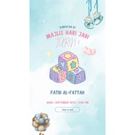 Video Jemputan Hari Jadi Digital - Kad Jemputan (tanpa gambar)