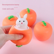 Carrot Bunny Novelty Squishy Fidget Toy Miniature Creative Sensory Toys for Stress Relief Kids Adult