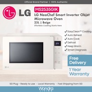 LG MS2535GIK | 25L NeoChef Smart Inverter Objet Microwave Oven (Beige)