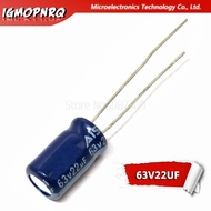 10pcs electrolytic capacitor 63V22UF volume 22UF 63V 6.3*11MM