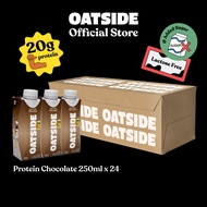 OATSIDE Protein Chocolate Oat Milk 250ml x 24 - 20g Protein Drink, 3000mg BCAA, Dairy Free