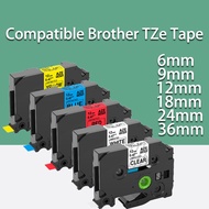 Compatible Brother TZe Tape 6/9/12/18/24/36mm TZe231 TZe131 TZe631 TZe631 for PT-E300 PT-D450 PT-D60