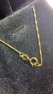 18k幼長Au750黃金項鍊