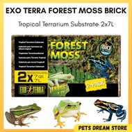 Exo Terra Forest Moss 2x7L Reptile Amphibian Dry Moss Bedding Terrarium Substrate humidity moist wet