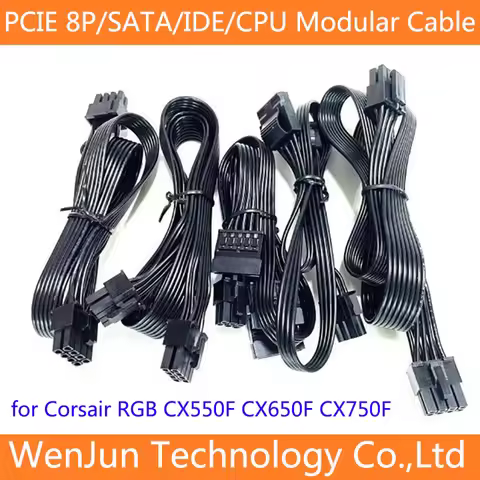 PCI-E 6+2pin / CPU 8Pin(4+4) /4 SATA /4 IDE power Supply cable for Corsair RGB CX550F CX650F CX750F