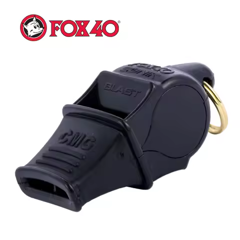 Canada Original Fox 40 SONIK BLAST CMG Whistle with Lanyard 2-Chamber Pealess 120 dB Fox40 Outdoor S