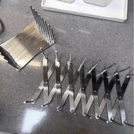 Retractable Multifunctional Kitchen Storage Rack Steaming Plate 430 Stainless Steel Adjustable Dish 