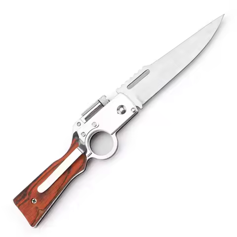 Outdoor Folding Knife with Light AK47 Stainless Steel Multifunctional Small Folding Knife Stainless 