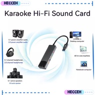 HECCEH External Audio Card, 7.1 5.1 Channel Portable Sound Card,  USB Game Live Streaming Voice Chat