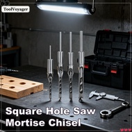 Woodworking Square Mortise Chisel Bit Set Hollow Square Drill Bits Mortising Drill Bit Bench Drill P