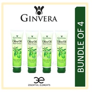 GINVERA [BUNDLE OF 4] OLIVE OIL HAIR CREAM NON-GREASY 100G|CHAMOMILE|PROTECT|SMOOTH|NOURISH|SPILT ENDS|CONDITION